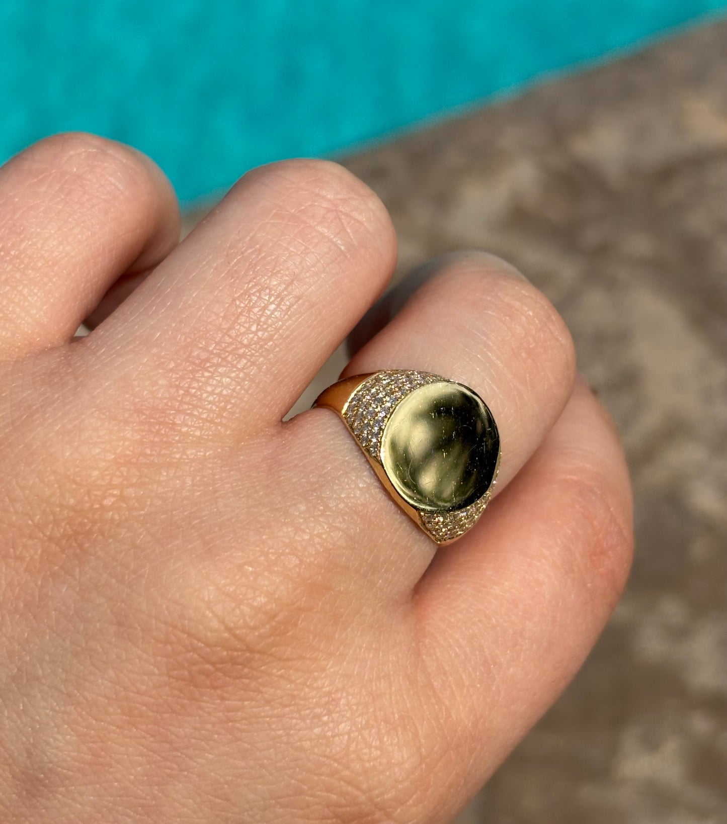 Diamond Accent Signet Ring