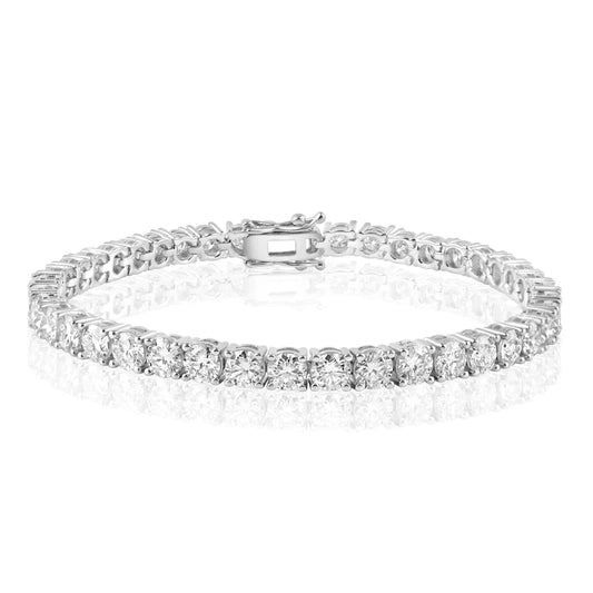 4 mm sterling silver moissanite tennis necklace/bracelet