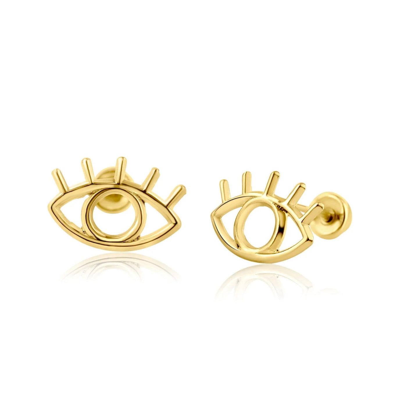 Gold Evil Eye Earrings