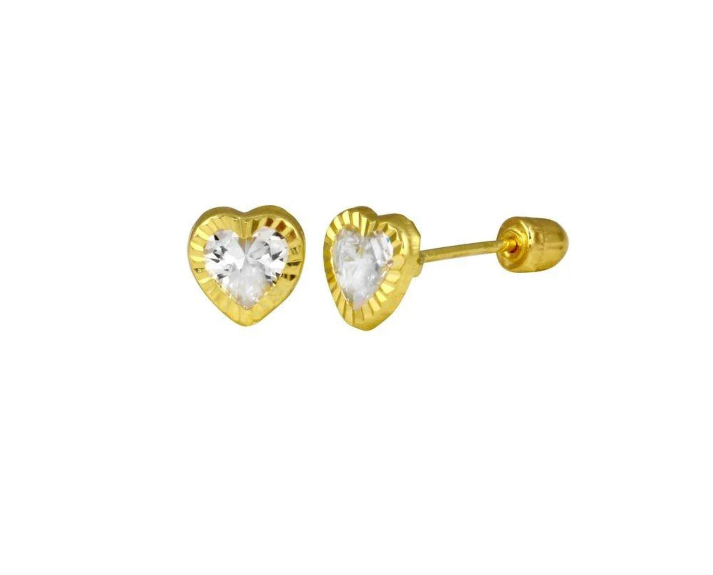 Fluted Bezel Set Studs