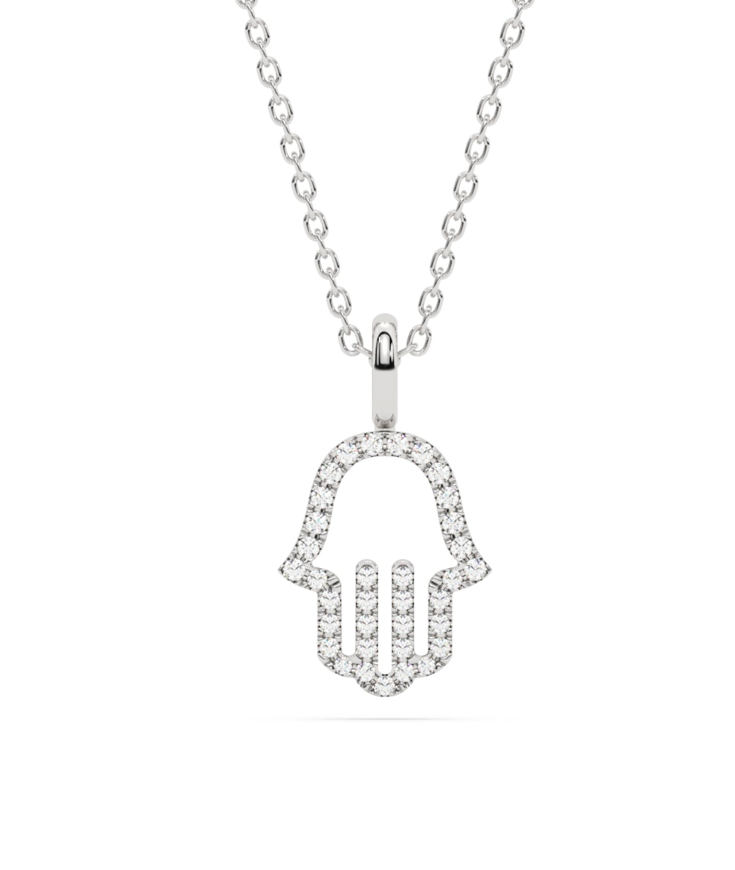 Diamond Hamsa Necklace