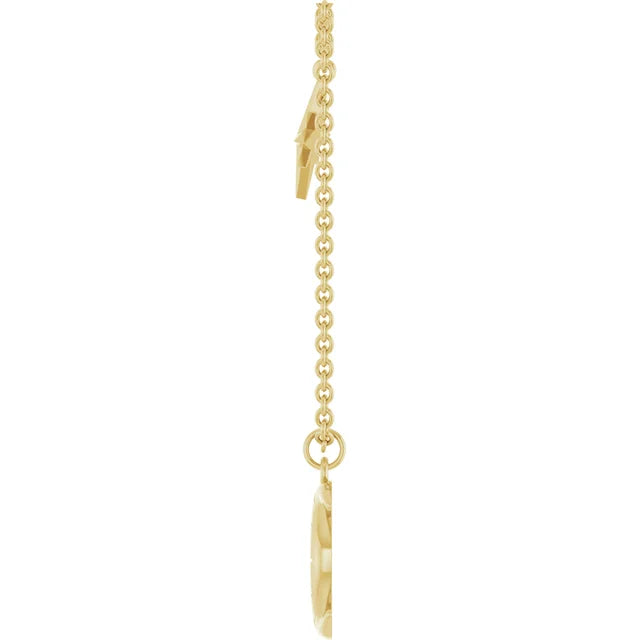 Plain Gold Star and Moon Necklace