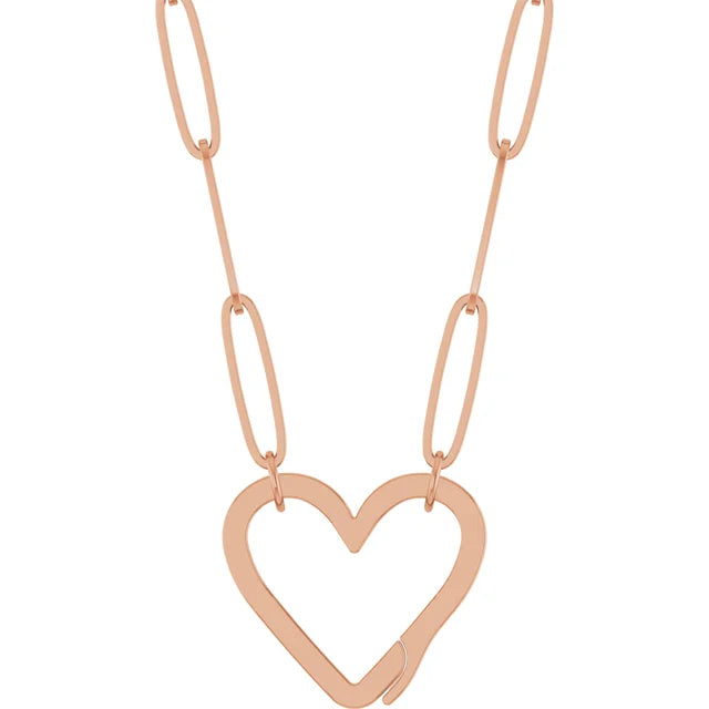Heart Shaped Charm Holder Necklace