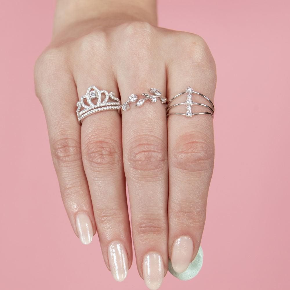 Sterling Silver Stem Ring