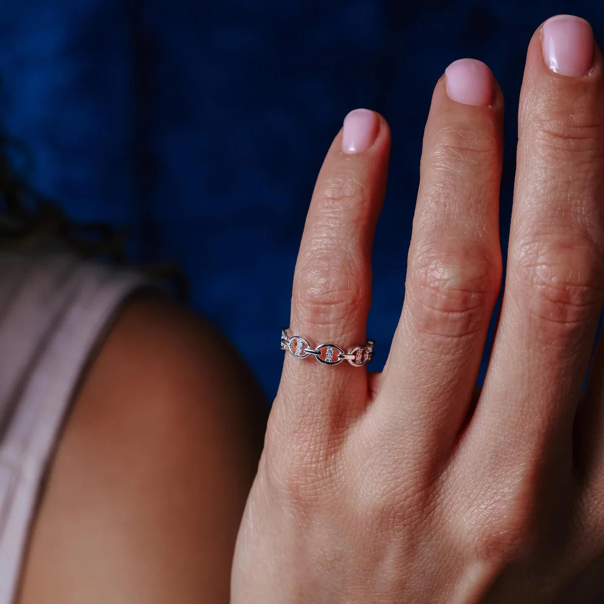 Sterling Silver Mariner Link Ring
