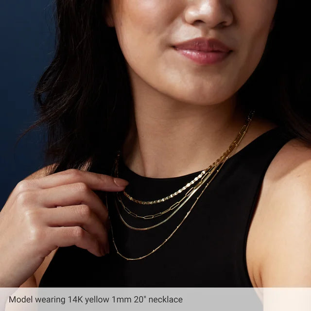 1mm Beaded Curb Chain