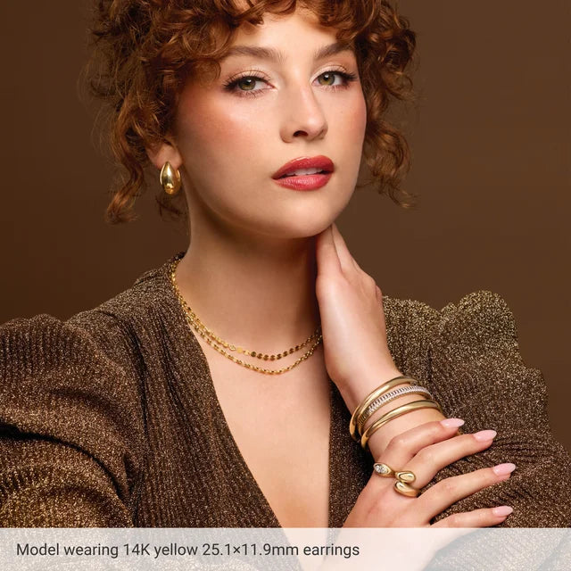 Hollow Electroform Hoop Earrings