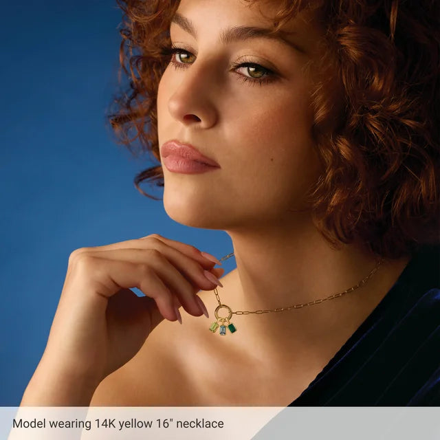 Circle Charm Holder Necklce