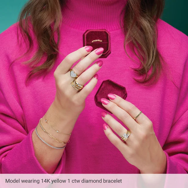 50/50 Tennis and Paperclip Bracelet