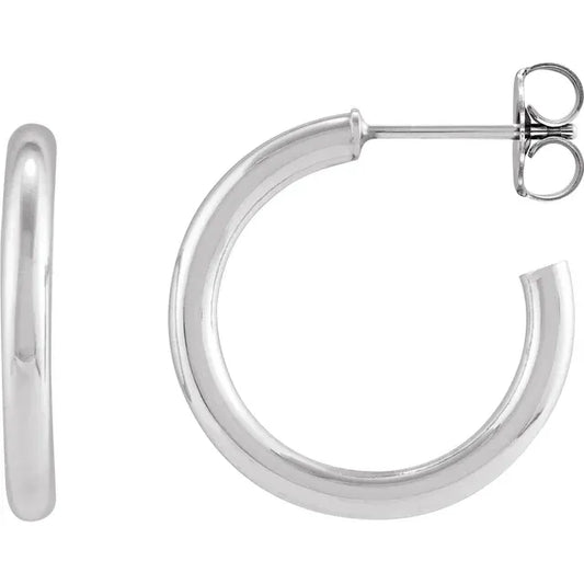 2.5mm Hollow Hoop Earrings