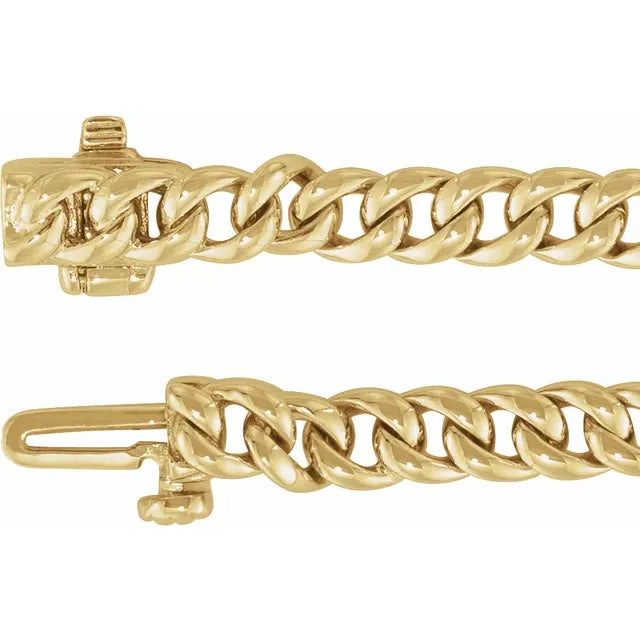 Semi Pave Diamond Cuban link Bracelet
