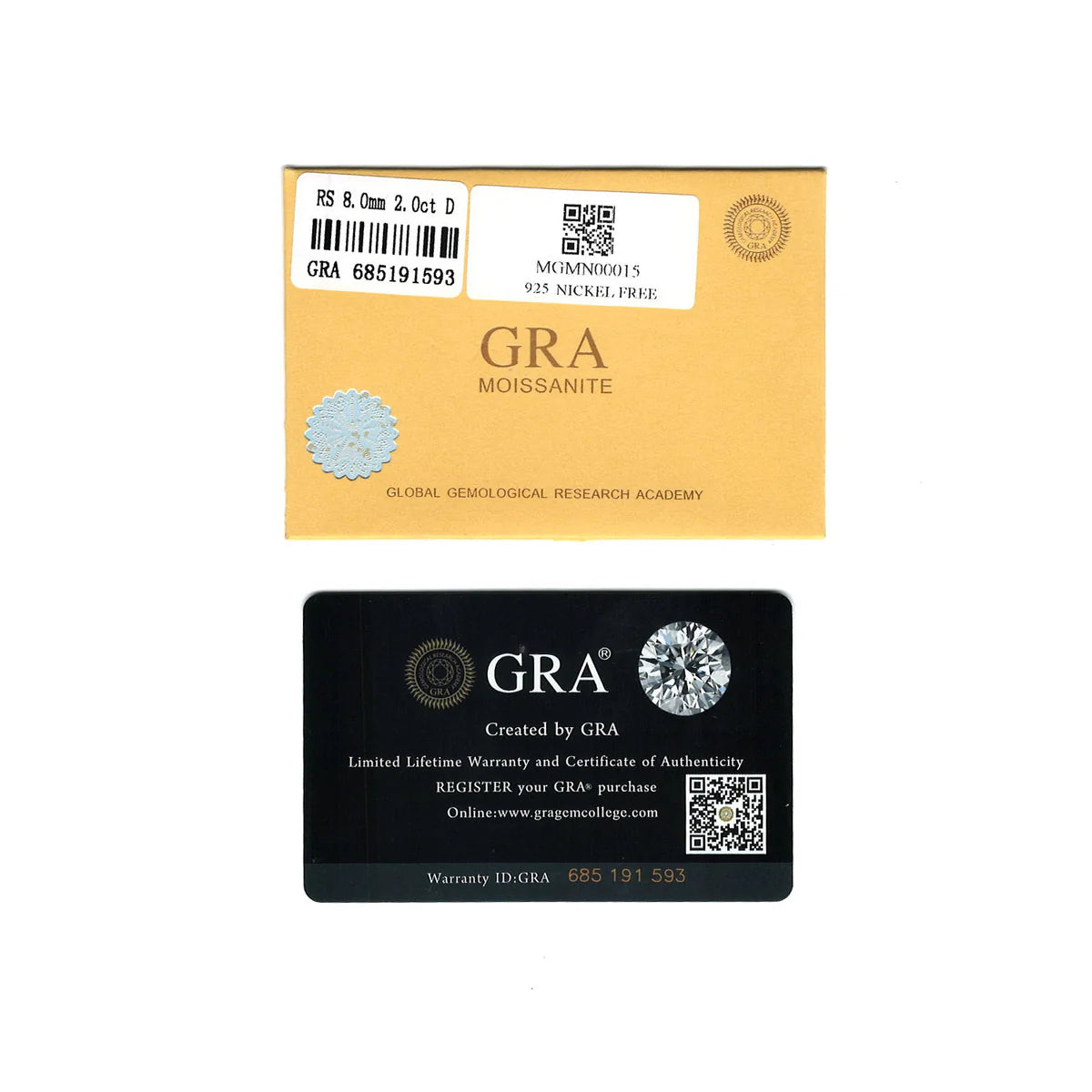 Sterling silver Round Moissanite Solitaire Necklace