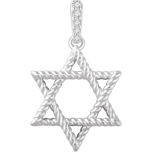 Rope Detail Star of David Pendant