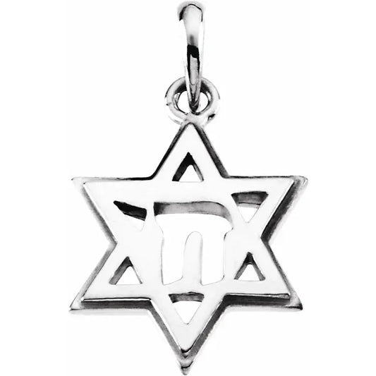 Chai Star of David Pendant