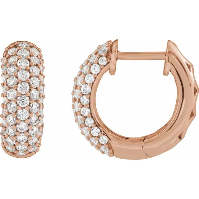 Lab Diamond Pave Hoops
