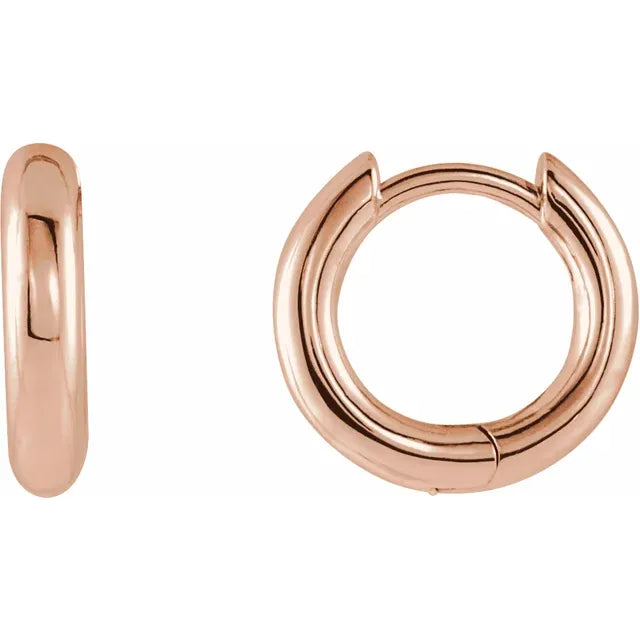 Classic Plain Huggie Hoops