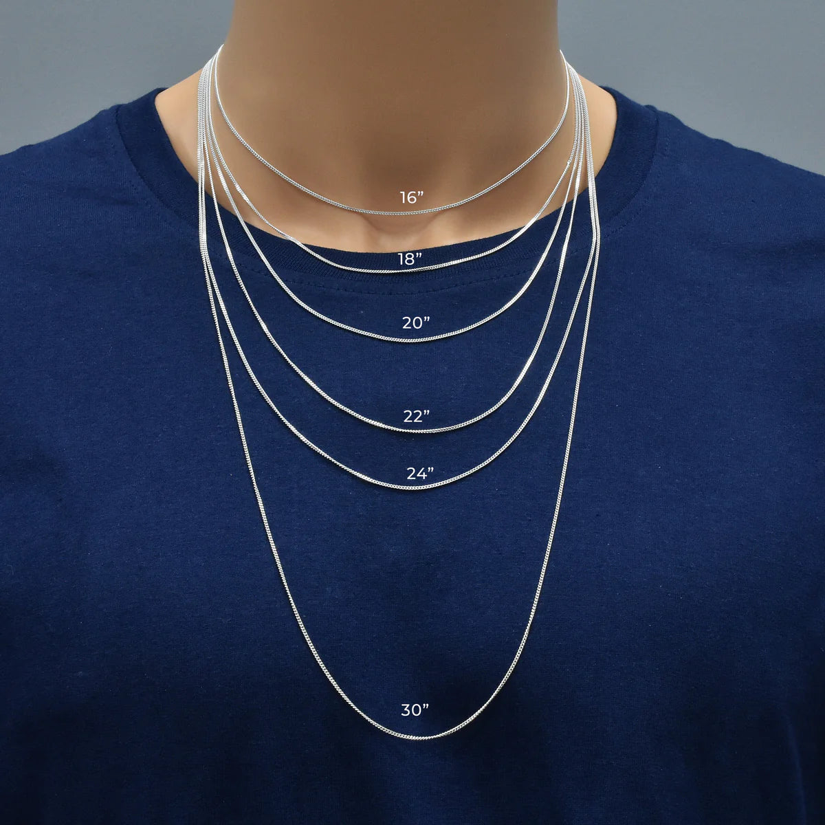 Sterling Silver 1.2mm Curb Chain