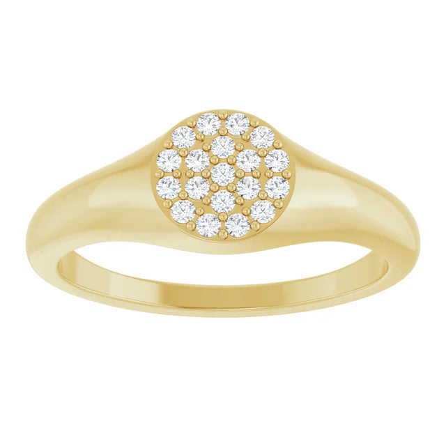 Diamond Pave Signet Ring