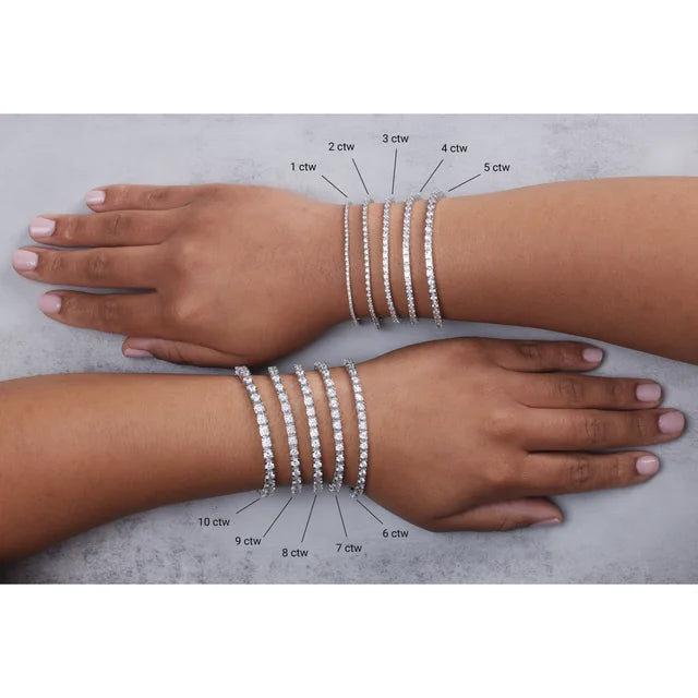 2.8mm - 4ct Lab Diamond Tennis Bracelet