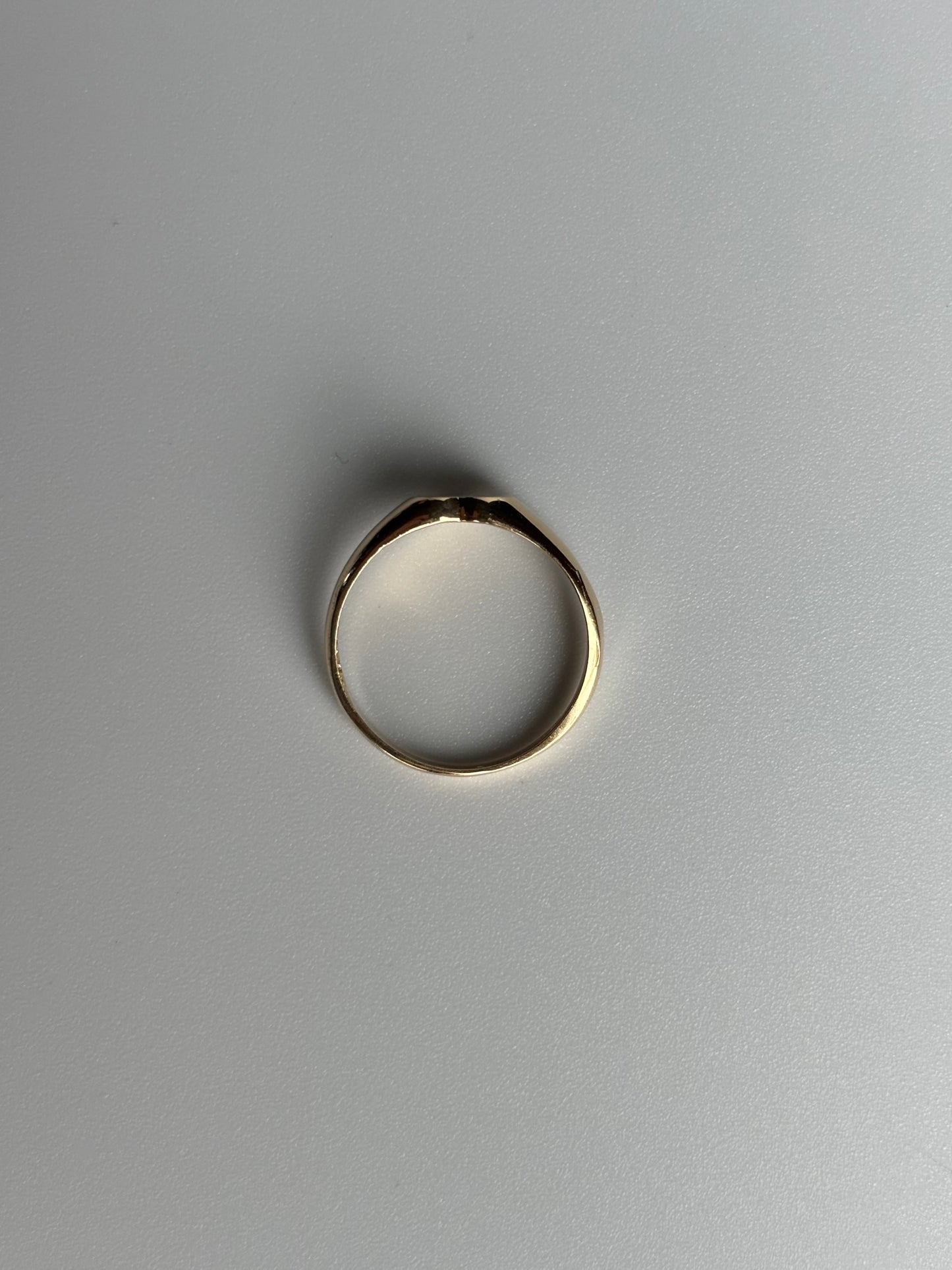 Matte Finish Heart Signet Ring