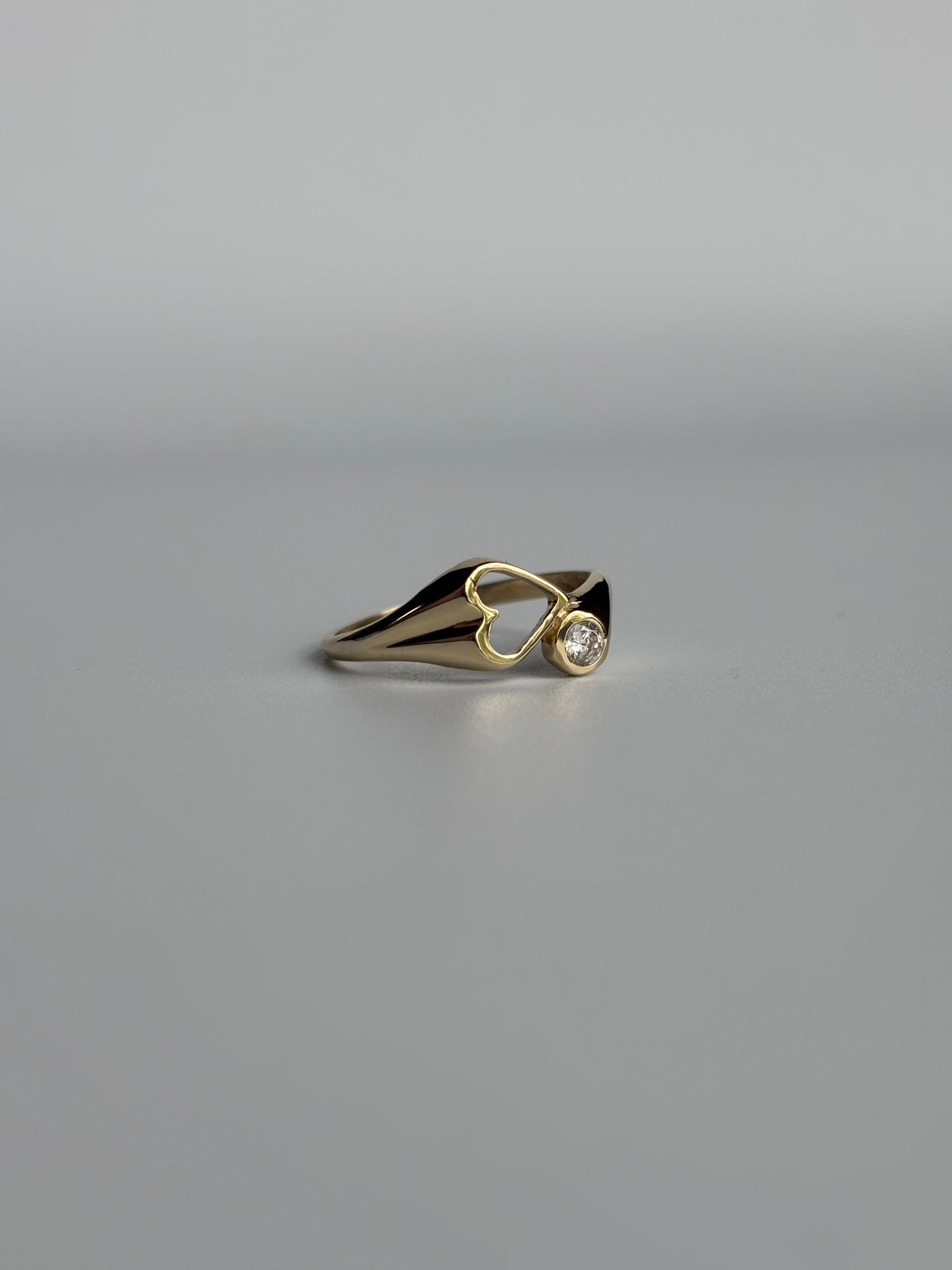 Single Stone Heart Ring