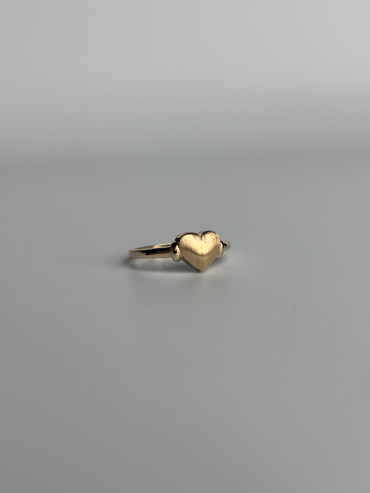Gold Puffy Heart Pinky Ring