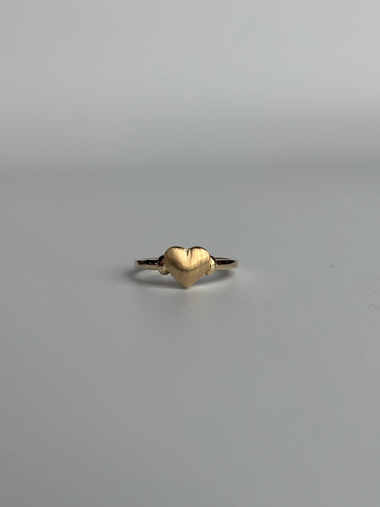 Gold Puffy Heart Pinky Ring