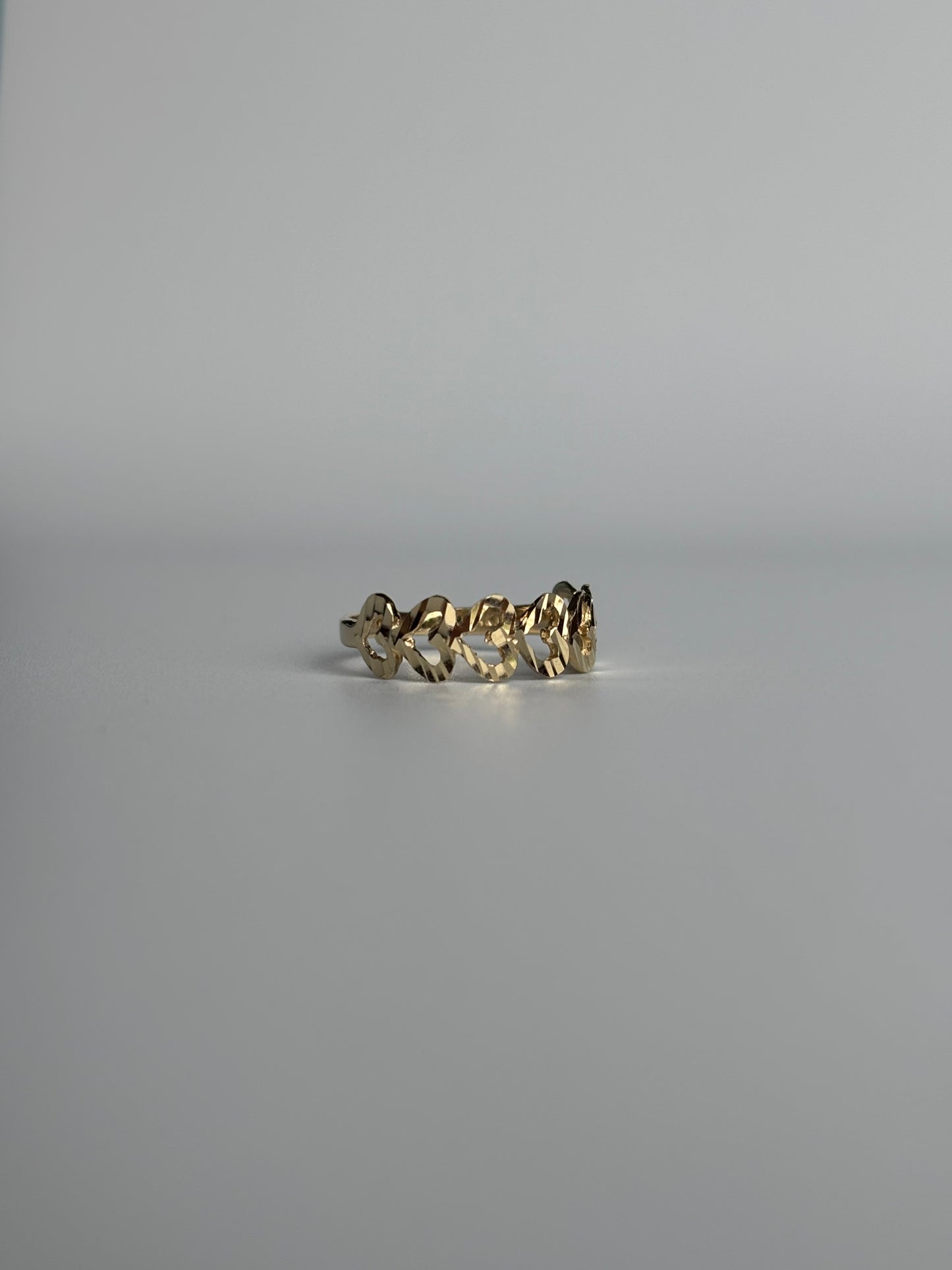 Diamond Cut Heart Band