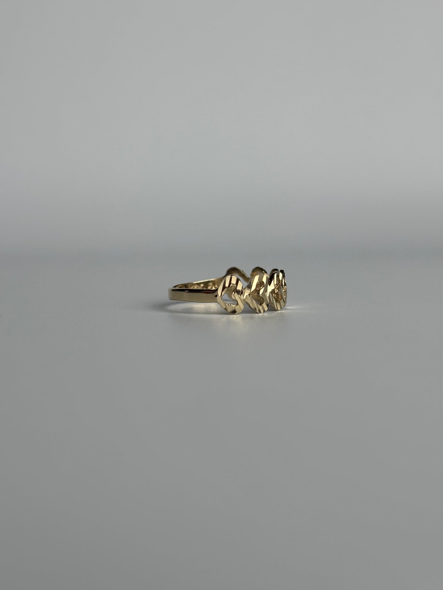 Diamond Cut Heart Band