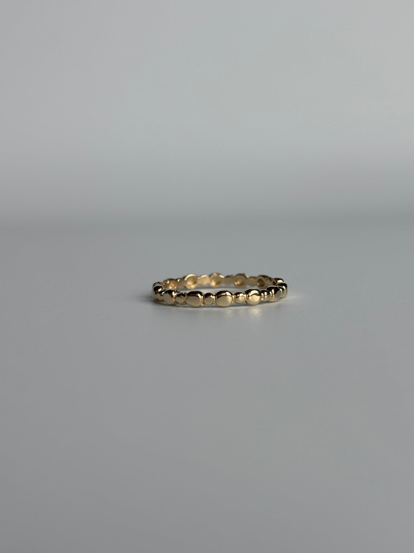Gold Bubble Band stacking Ring