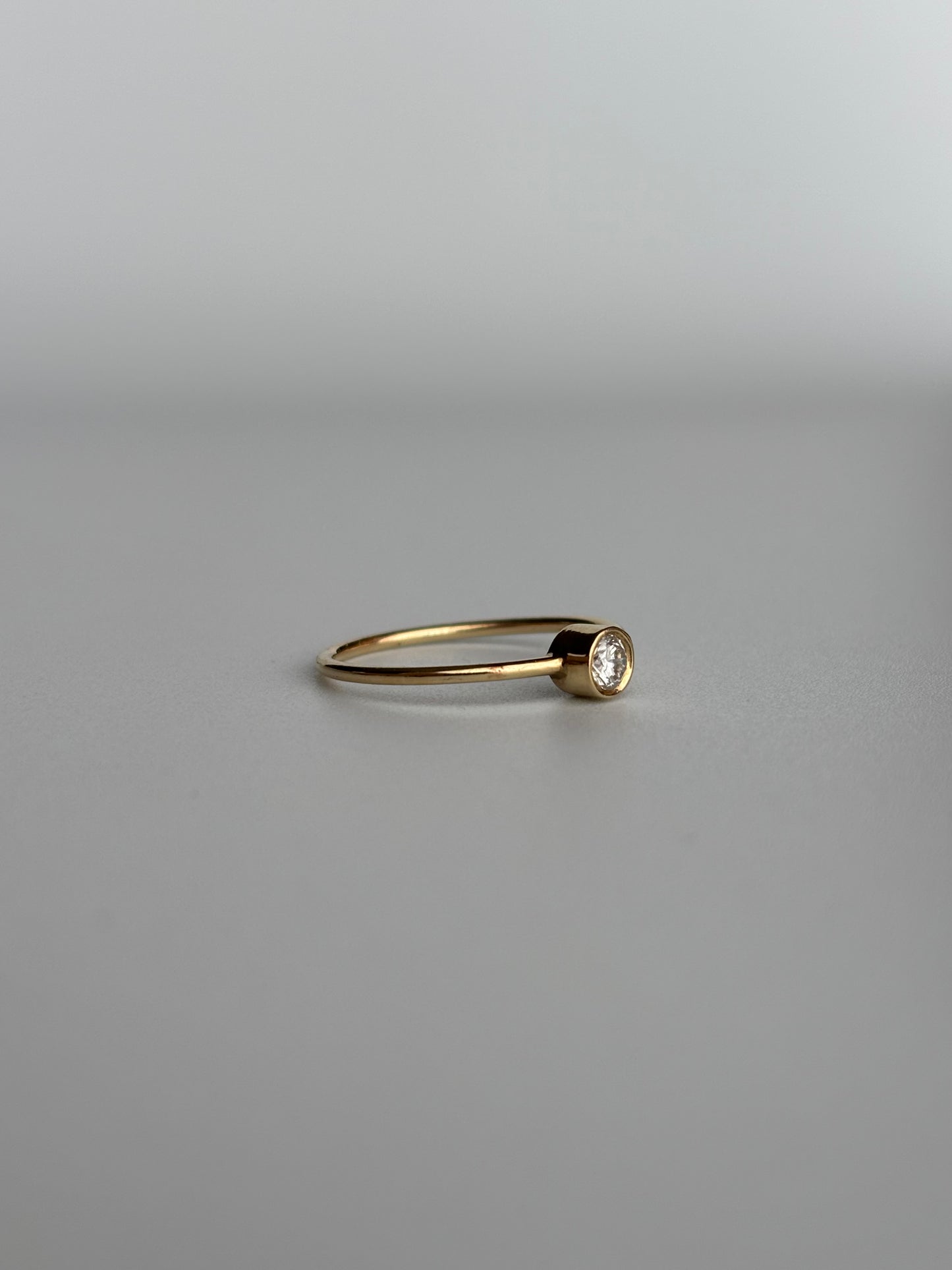 Bezel Set Diamond Ring