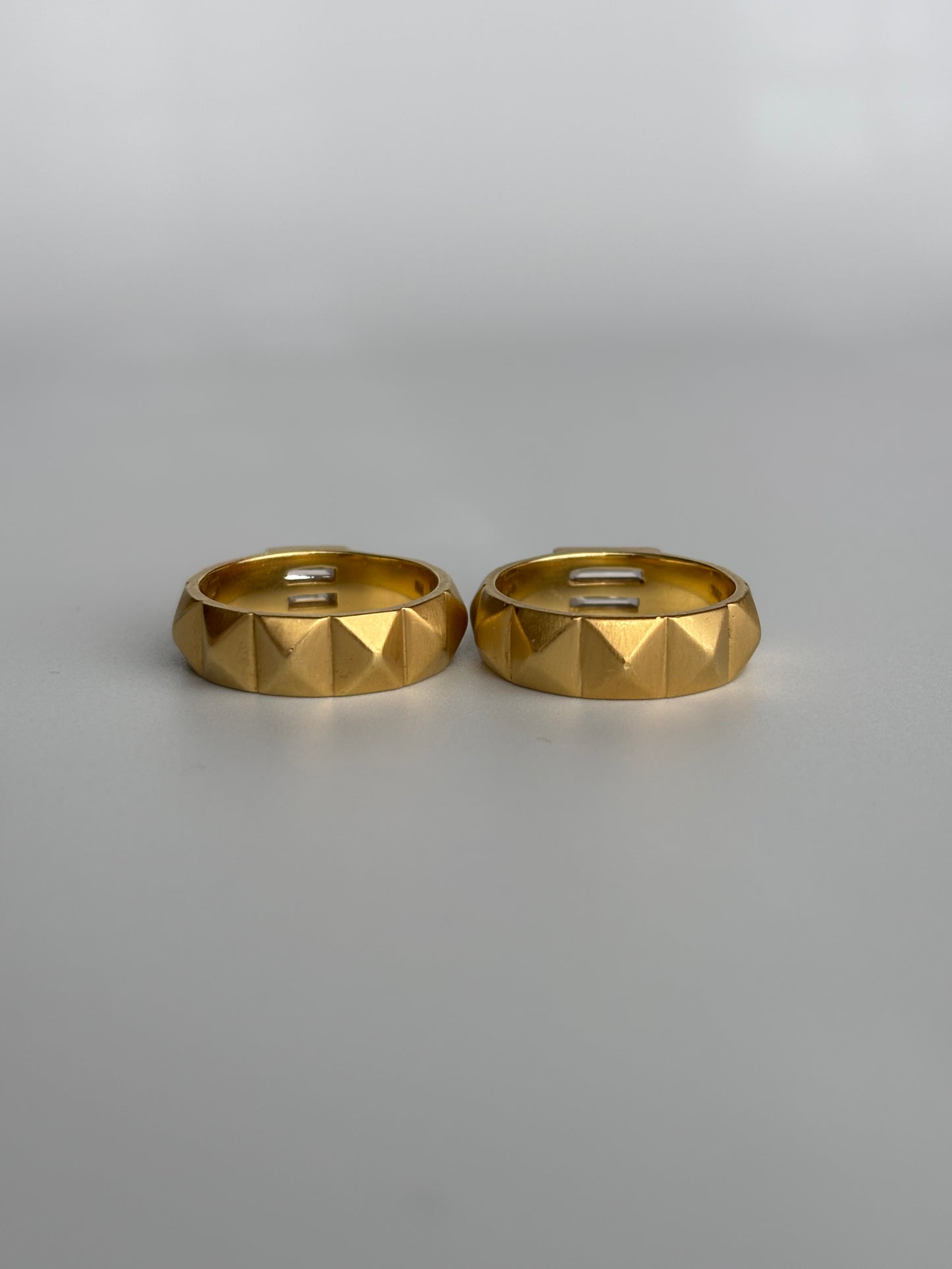 Double Baguette Pyramid Ring