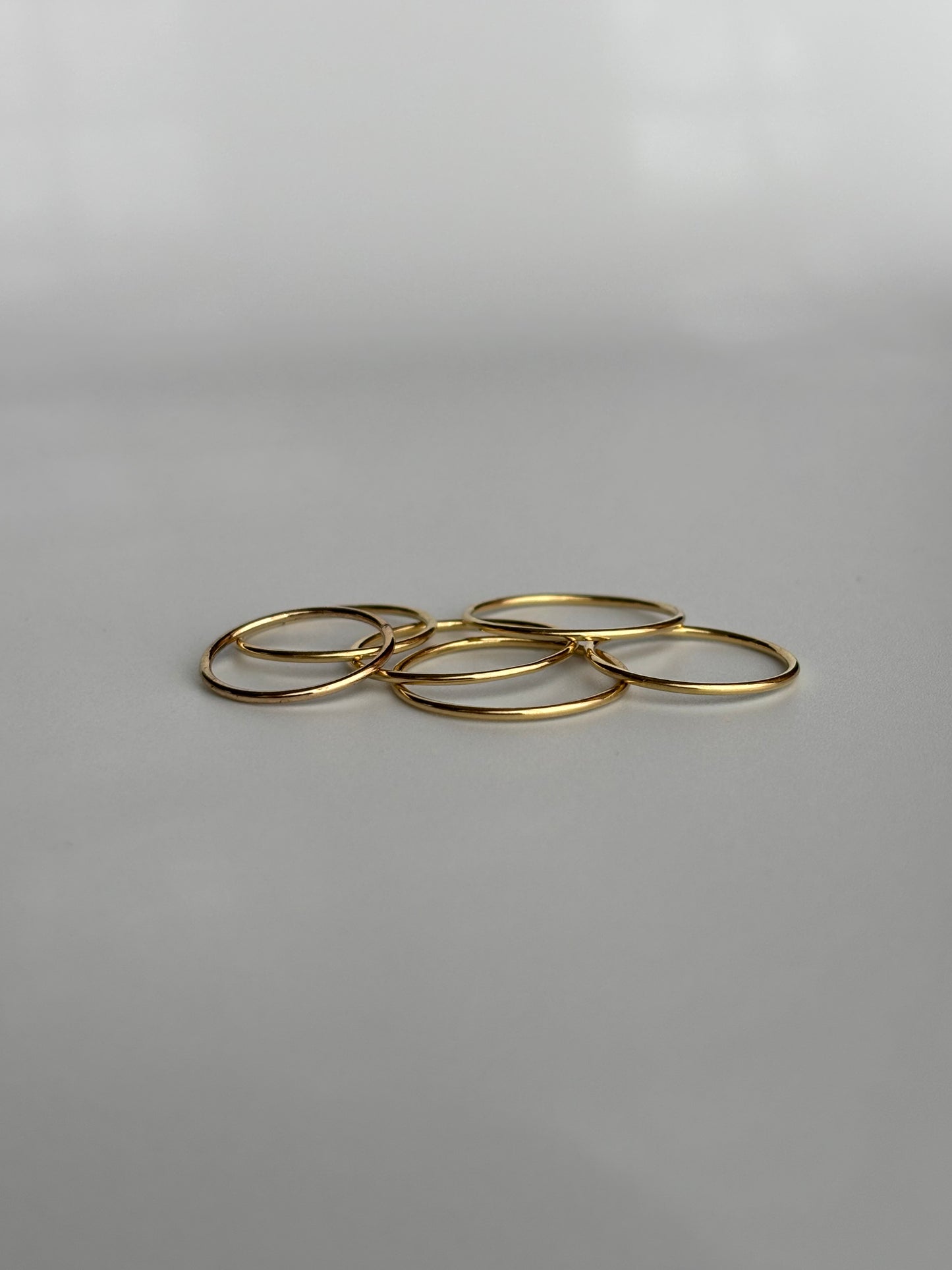 1mm Plain Gold Stacking Ring