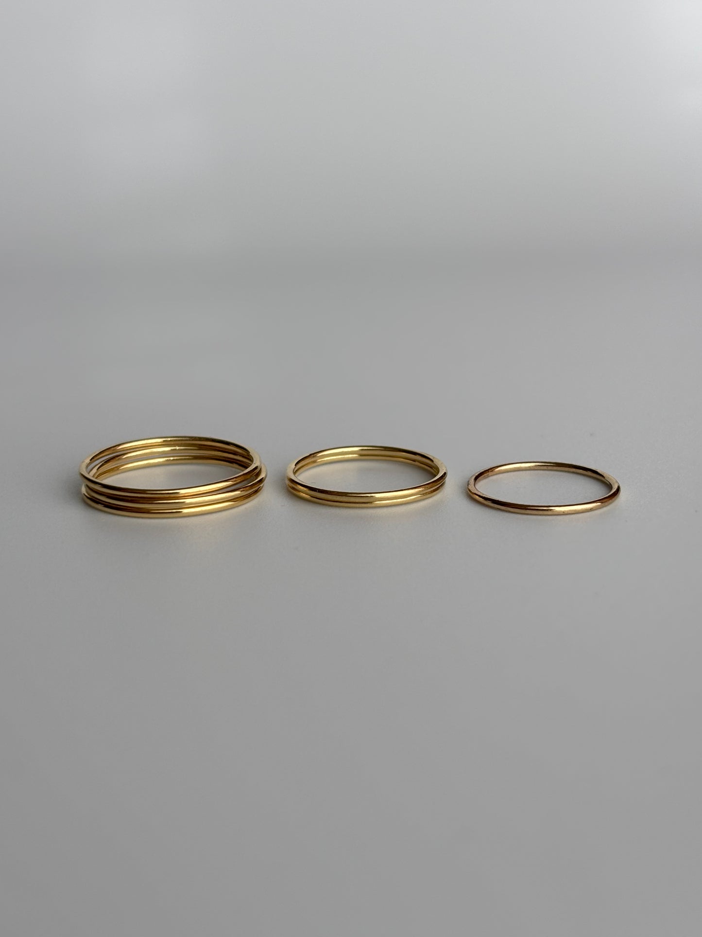 1mm Plain Gold Stacking Ring