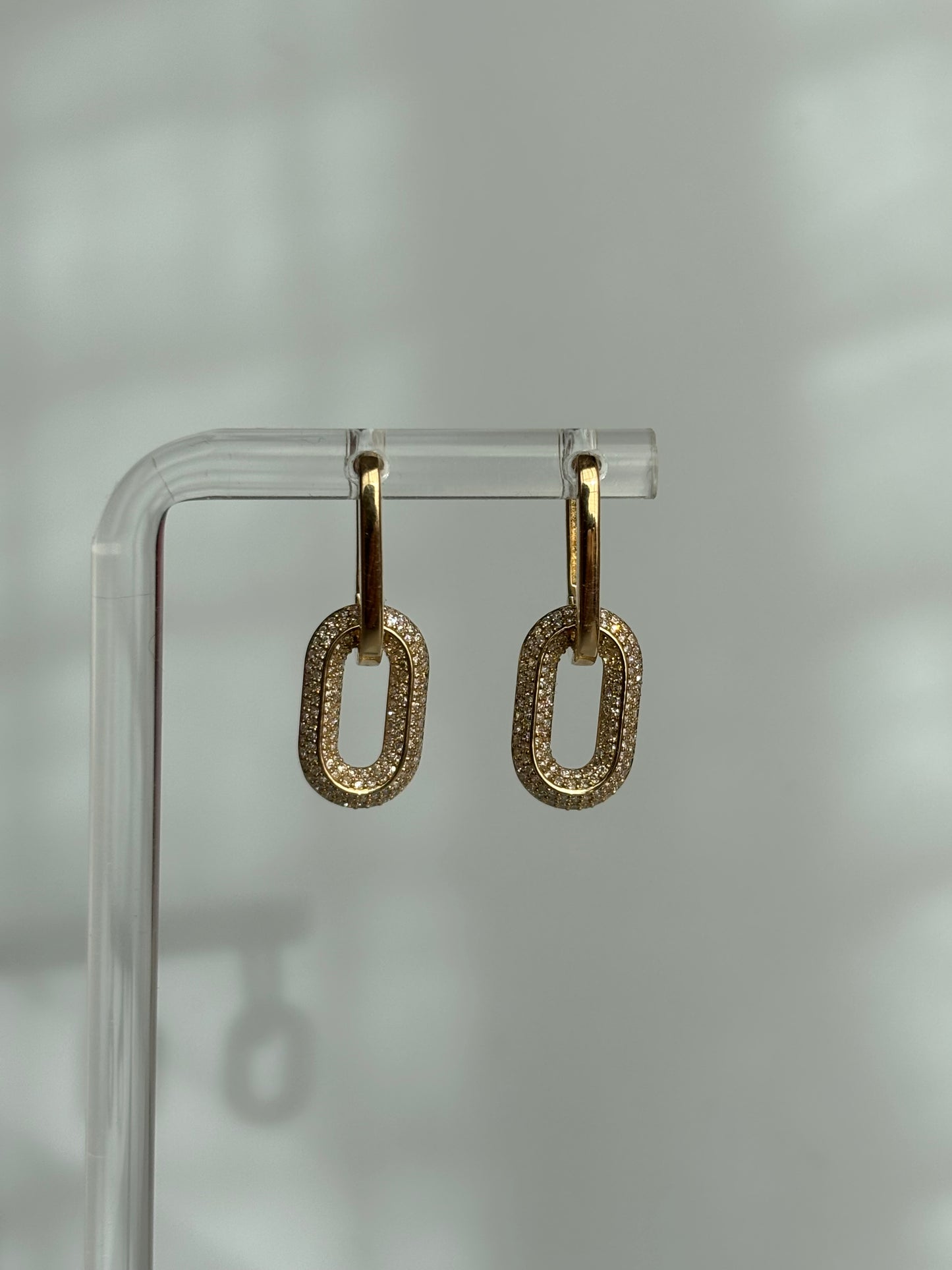 Open Link Hoop Dangle Earrings
