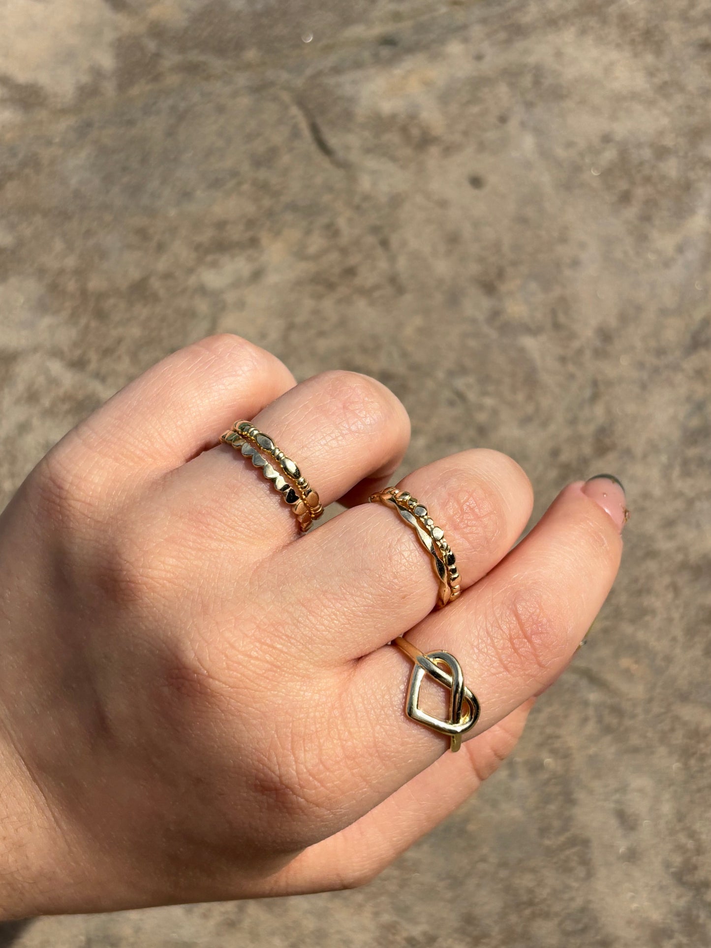 Pretzel Heart Ring