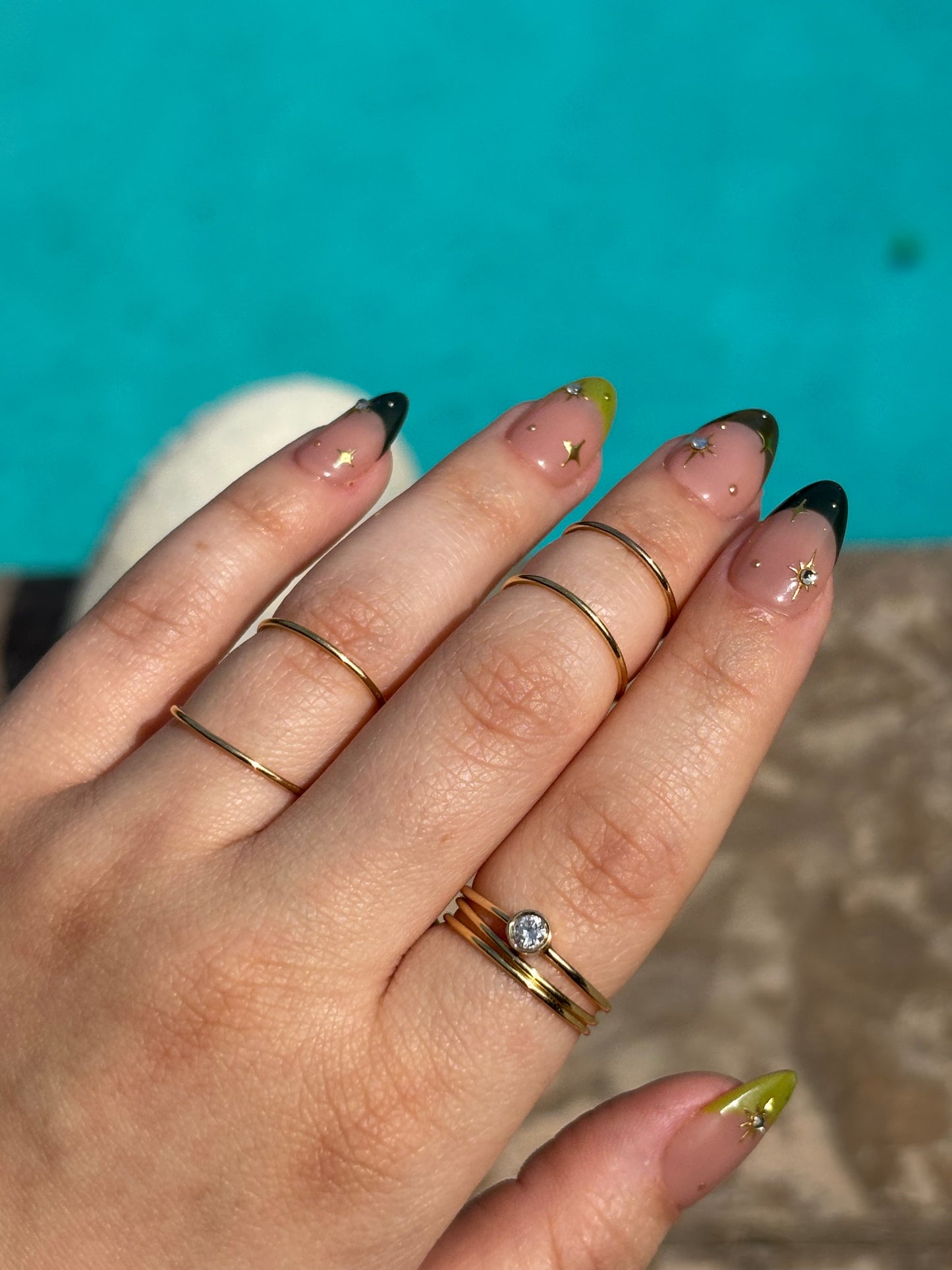 1mm Plain Gold Stacking Ring