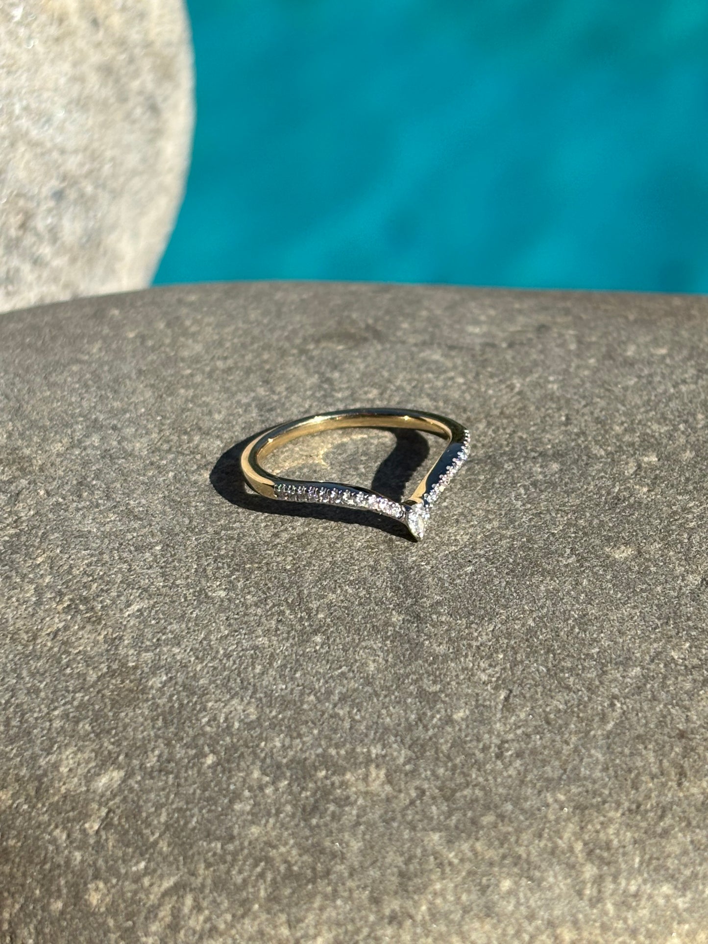 Pear Pointed Diamond Ring
