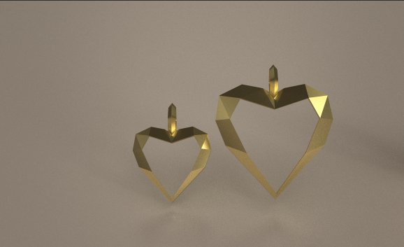 Beau Jolie Original Origami Heart Pendant 2.0 MINI