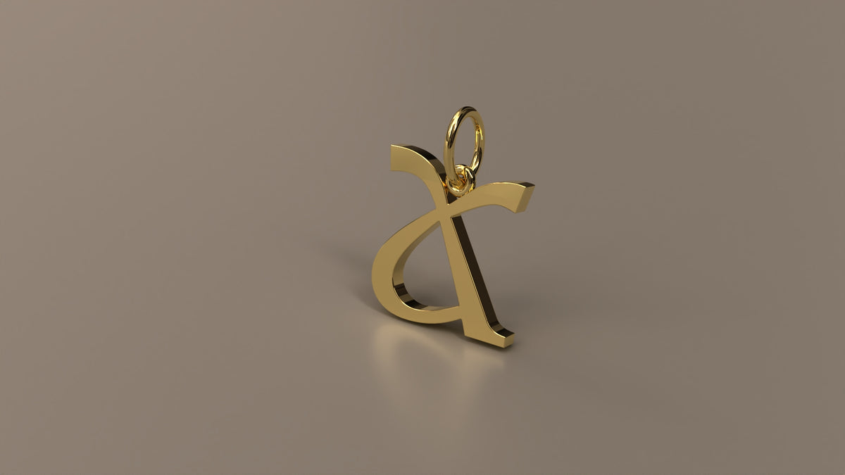 Armenian Initial Pendant Charm