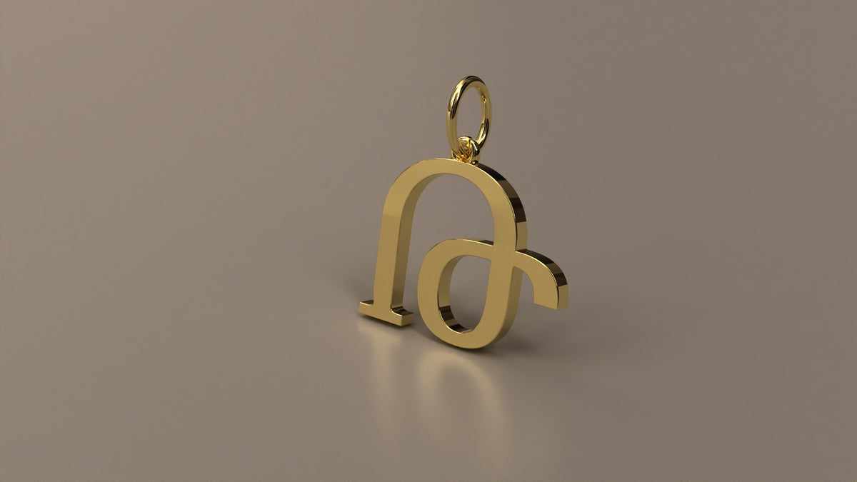 Armenian Initial Pendant Charm