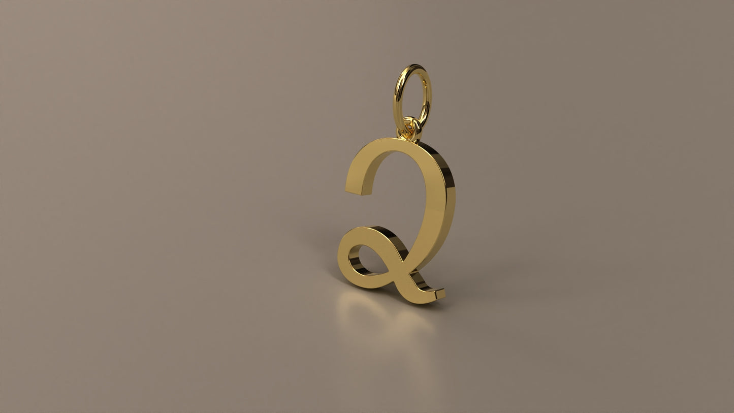 Armenian Initial Pendant Charm