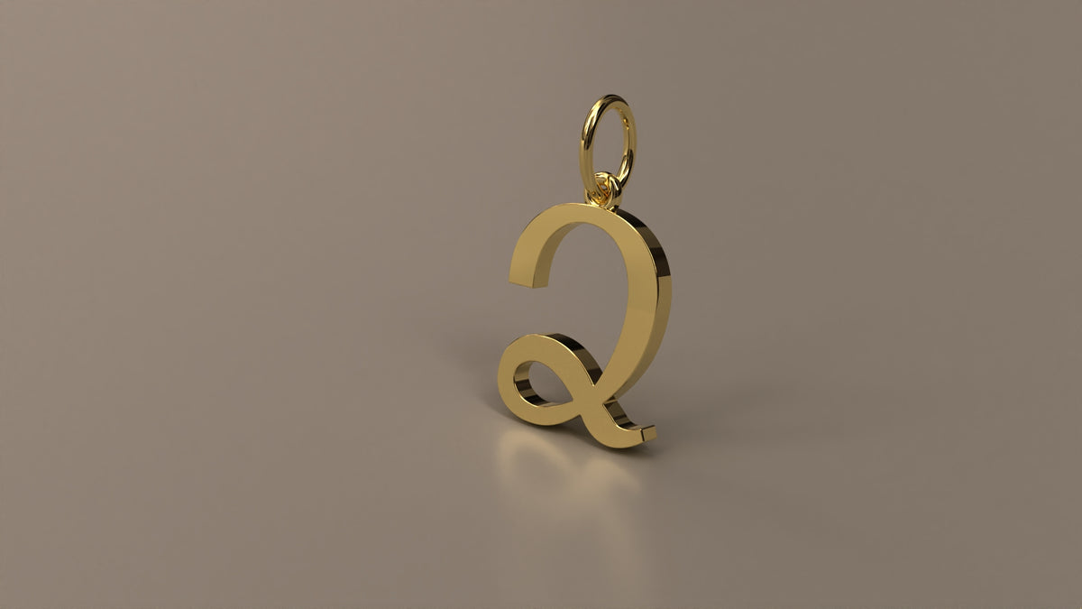 Armenian Initial Pendant Charm