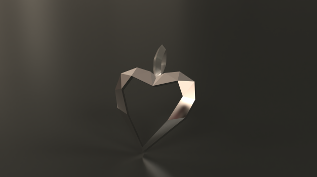 Beau Jolie Original Origami Heart Pendant 2.0 MINI