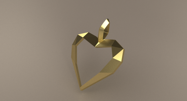 Beau Jolie Original Origami Heart Pendant 2.0 MINI
