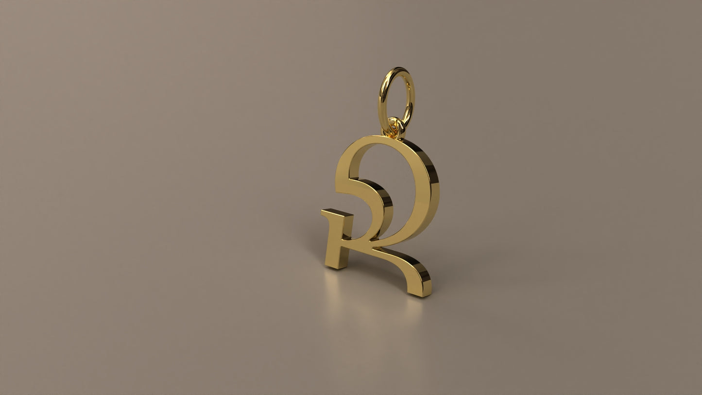Armenian Initial Pendant Charm