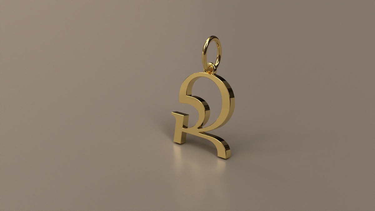 Armenian Initial Pendant Charm