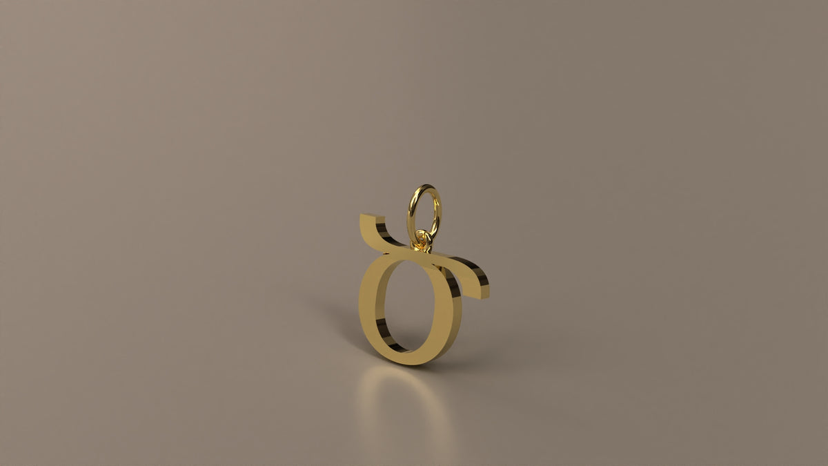 Armenian Initial Pendant Charm