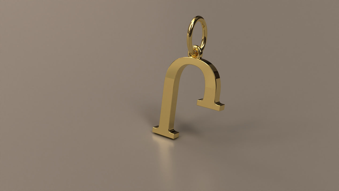 Armenian Initial Pendant Charm