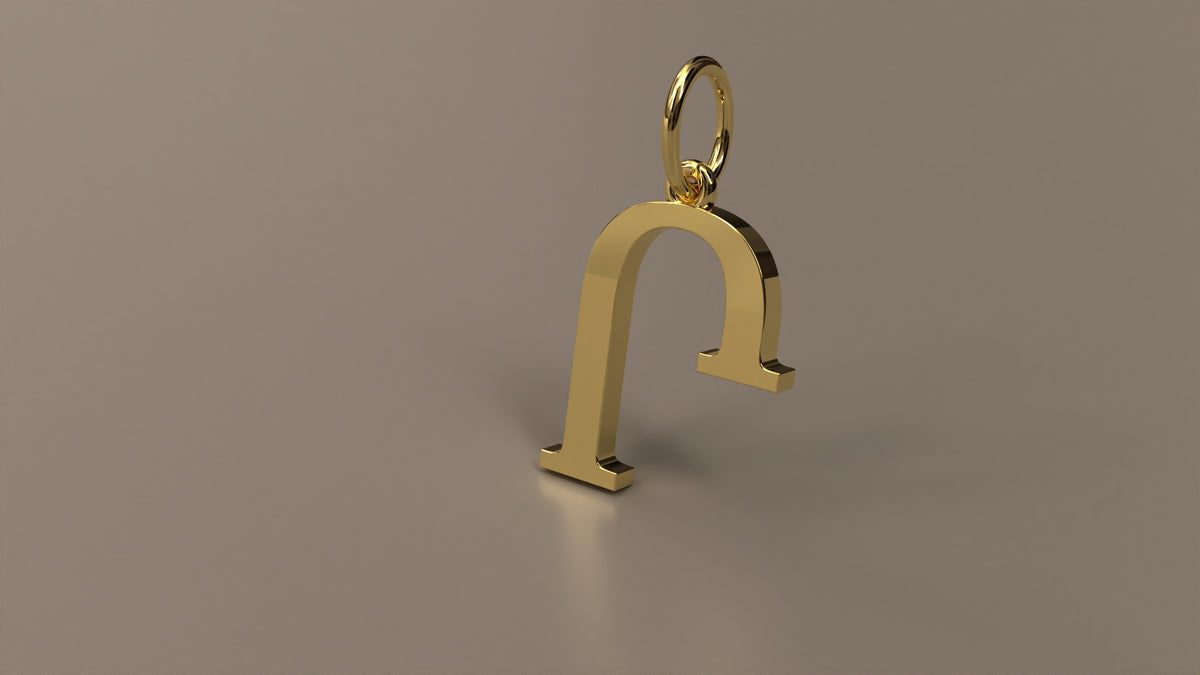 Armenian Initial Pendant Charm